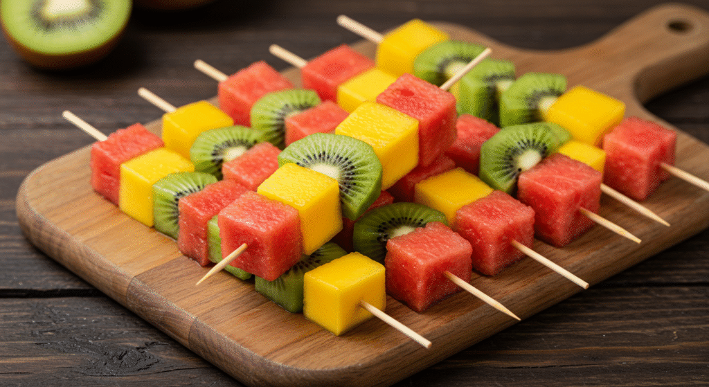 Brochettes de fruits